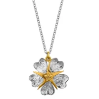 Floral engraved wild rose necklace - Alex Monroe - Silverado Jewellery