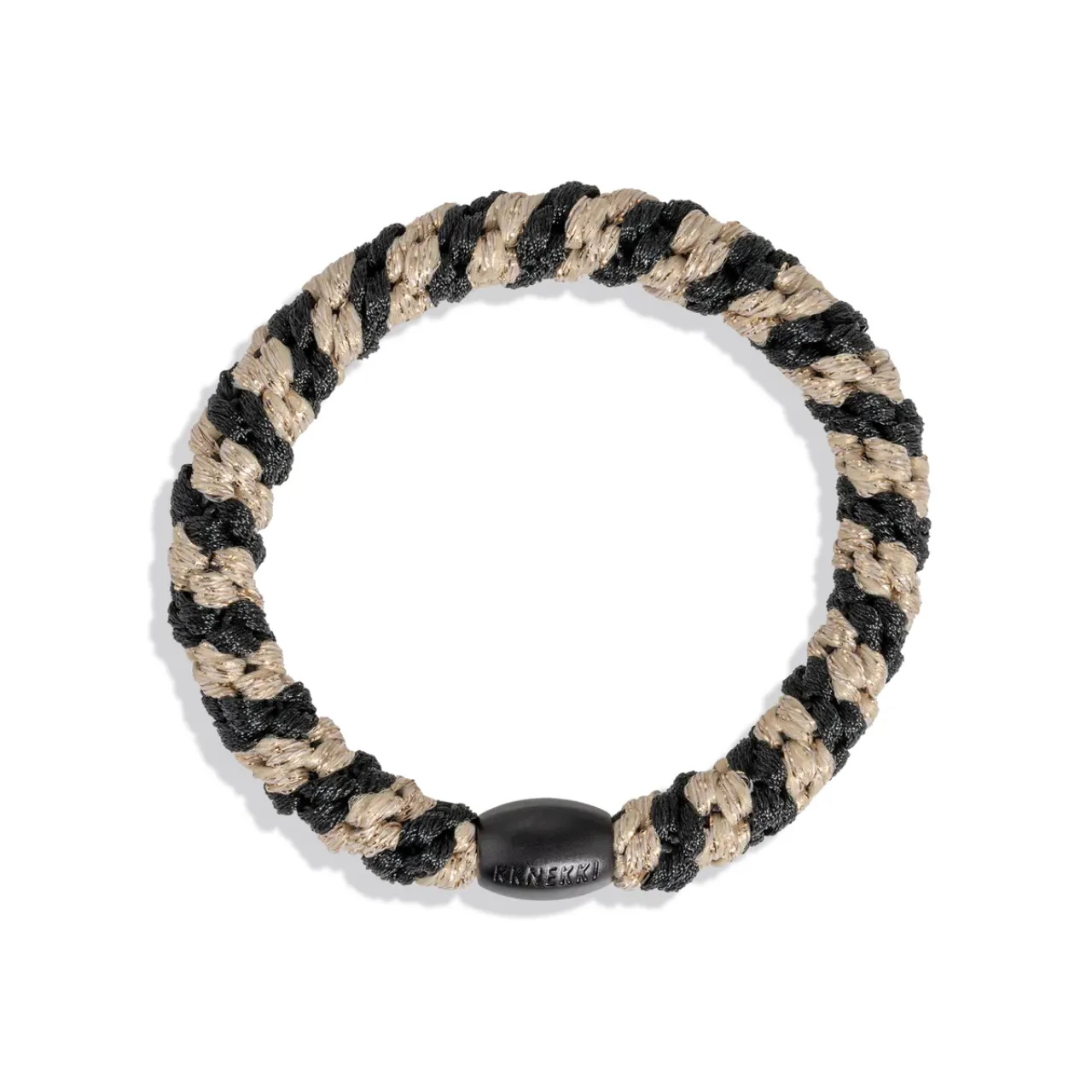KKNEKKI black-beige stripe hair tie - KKNEKKI - Silverado Jewellery