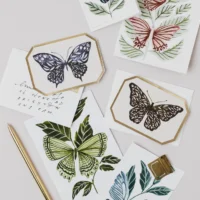 botanical butterfly concertina card - Katie Housley - Silverado Jewellery