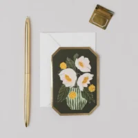 Mini botanical anemone card - Katie Housley - Silverado Jewellery