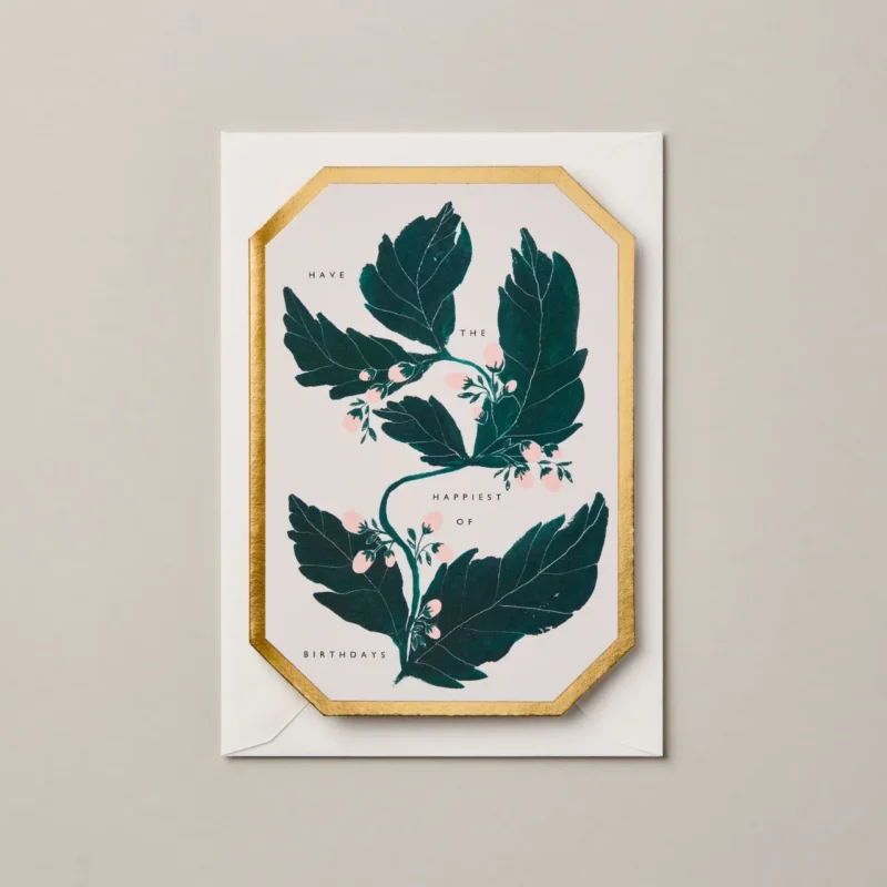happiest of birthdays botanical card - Katie Housley - Silverado Jewellery