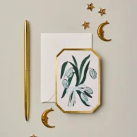 Mini botanical tulips card - Katie Housley - Silverado Jewellery