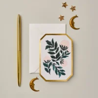 Mini botanical peonies card - Katie Housley - Silverado Jewellery