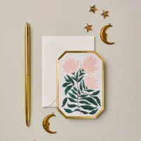 Mini botanical chrysanthemum card - Katie Housley - Silverado Jewellery