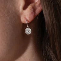 Silver antique coin earrings - One and Eight - Silverado Jewellery