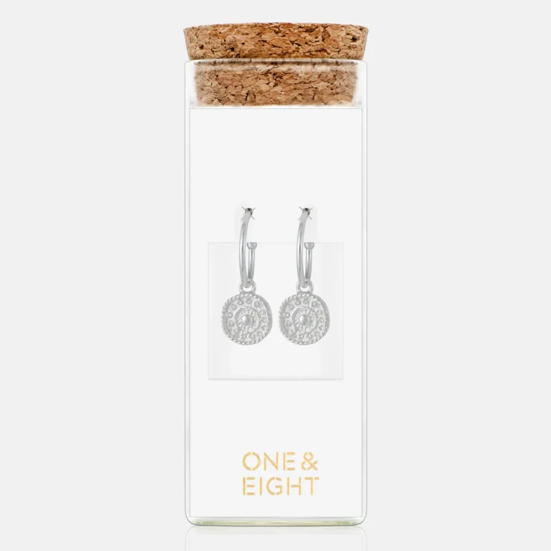 Silver antique coin earrings - One and Eight - Silverado Jewellery