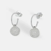 Silver antique coin earrings - One and Eight - Silverado Jewellery