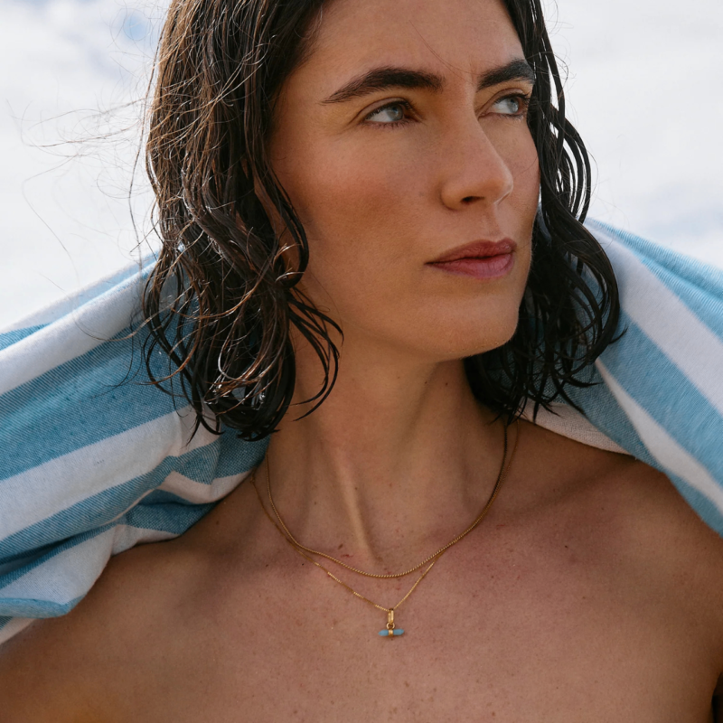 Mini Tranquility Amazonite T-Bar Necklace
