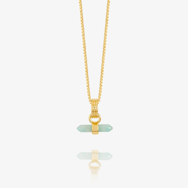 Mini Tranquility Amazonite T-Bar Necklace
