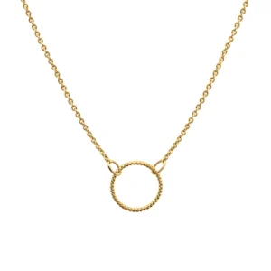 Textured circle necklace - Silverado Jewellery