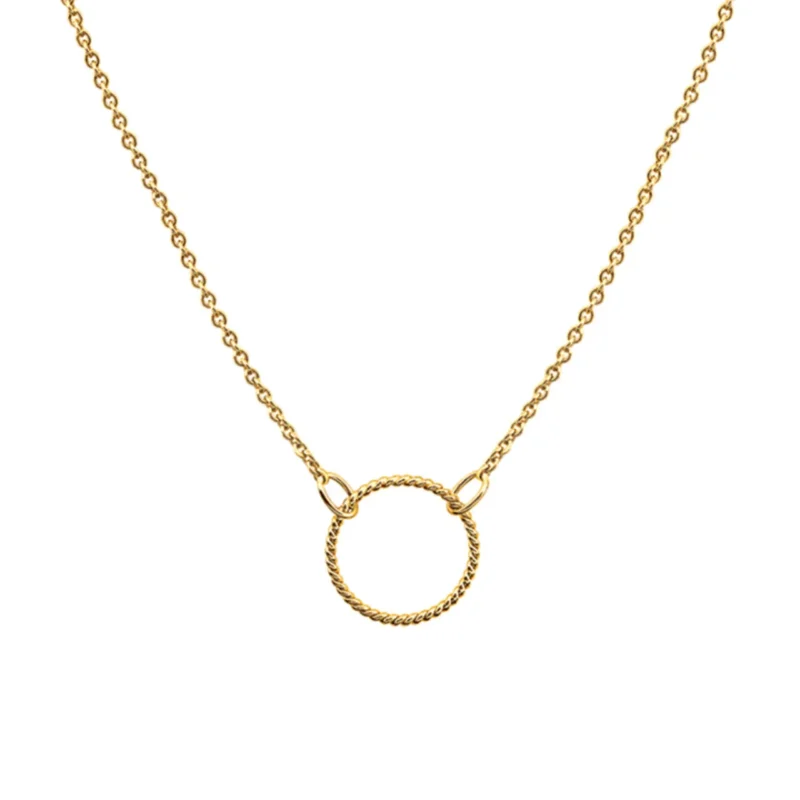 Textured circle necklace - Silverado Jewellery