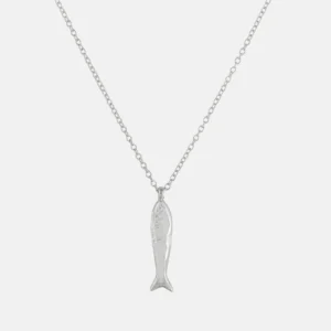 Silver minnow pendant necklace - One and Eight - Silverado Jewellery
