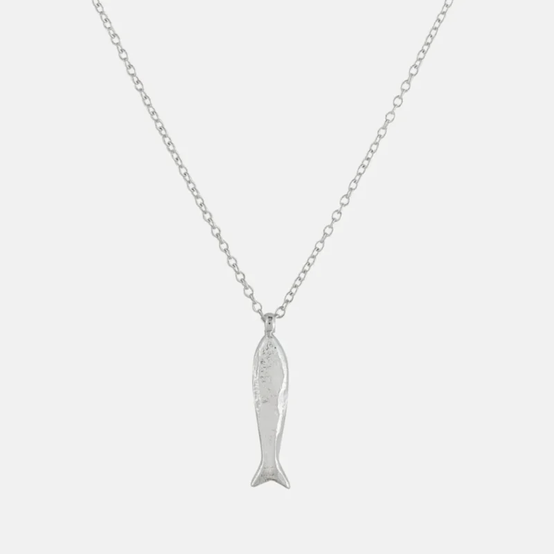 Silver minnow pendant necklace - One and Eight - Silverado Jewellery Silver minnow pendant necklace - One and Eight - Silverado Jewellery
