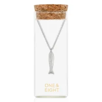 Silver minnow pendant necklace - One and Eight - Silverado Jewellery Silver minnow pendant necklace - One and Eight - Silverado Jewellery