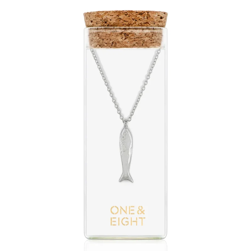 Silver minnow pendant necklace - One and Eight - Silverado Jewellery Silver minnow pendant necklace - One and Eight - Silverado Jewellery