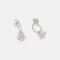 Silver forget me not hoop earrings - One and Eight Jewellery - Silverado Jewellery