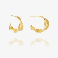 Gold twisted hoop earrings - Rachel Jackson - Silverado Jewellery