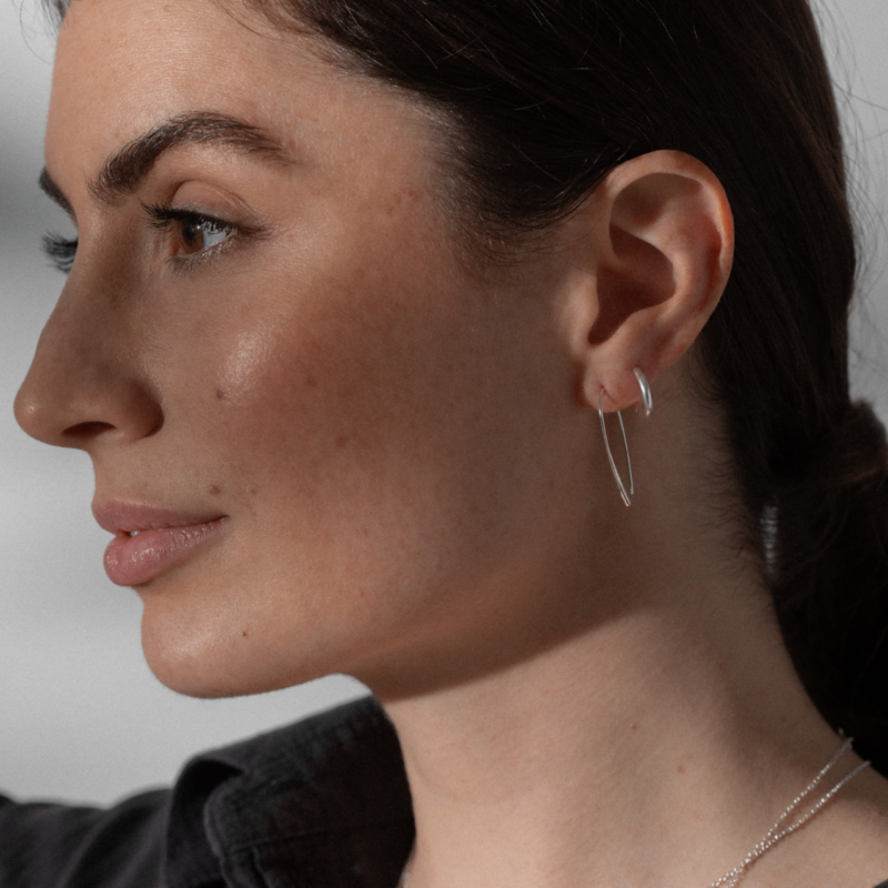 Silver Maya earrings - One and Eight - Silverado Jewellery