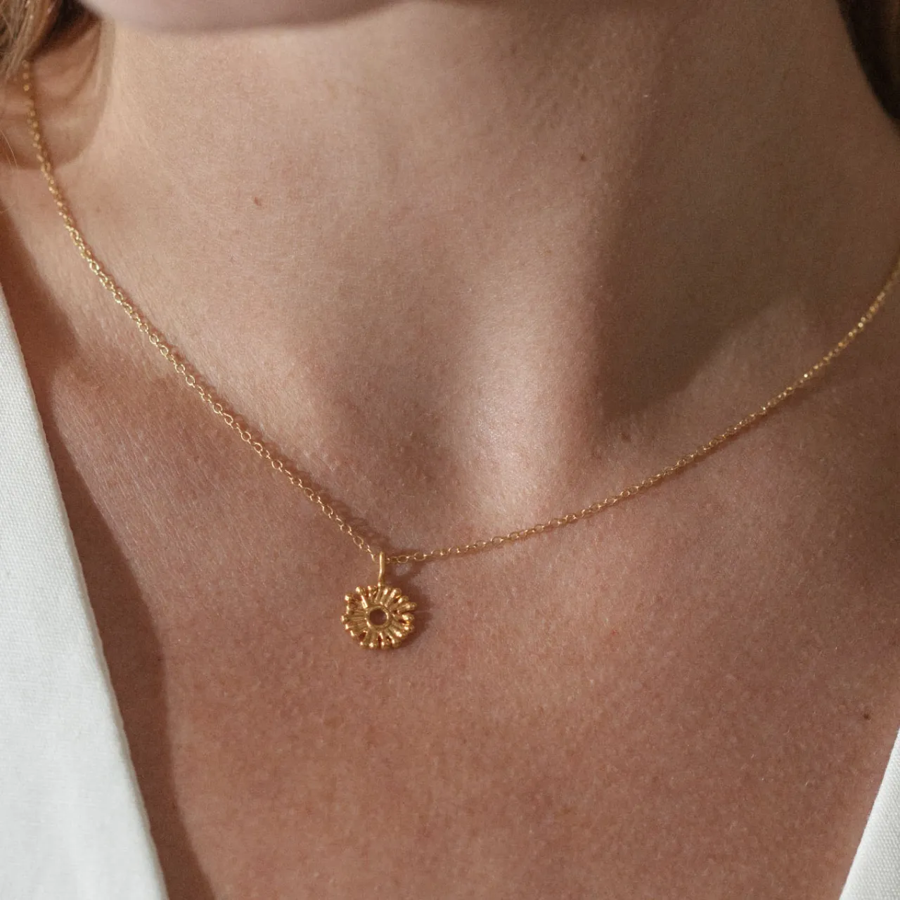 Gold solis necklace - One and Eight - Silverado Jewellery
