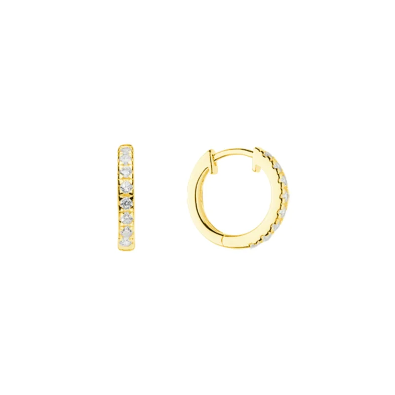Sparkly cubic zirconia hoop earrings - Silverado classics - Silverado Jewellery