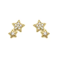 Sparkly double star stud earrings - Silverado Classics - Silverado Jewellery