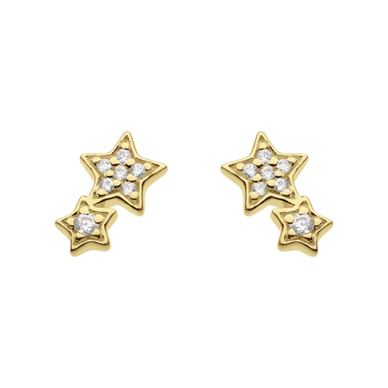 Sparkly double star stud earrings - Silverado Classics - Silverado Jewellery