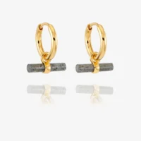 Aventurine t-bar earrings - Rachel Jackson - Silverado Jewellery