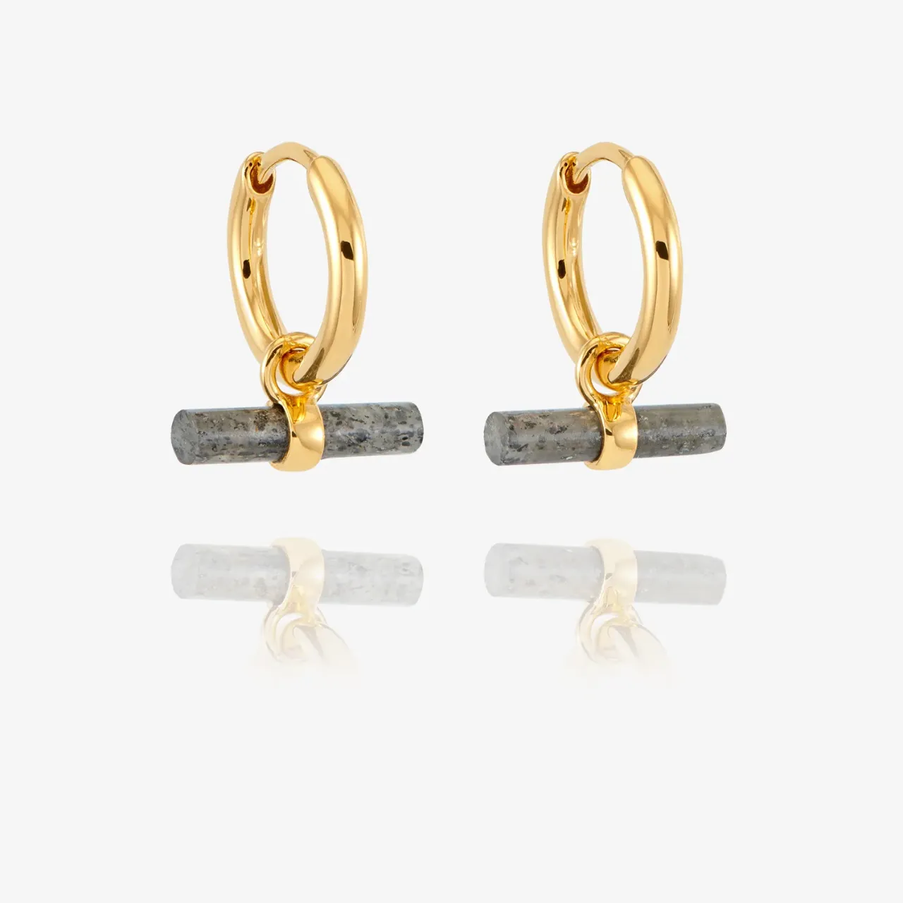 Aventurine t-bar earrings - Rachel Jackson - Silverado Jewellery