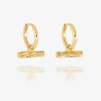 Twisted t-bar hoop earrings - Rachel Jackson -Silverado Jewellery