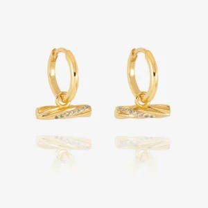 Twisted t-bar hoop earrings - Rachel Jackson -Silverado Jewellery Twisted t-bar hoop earrings - Rachel Jackson -Silverado Jewellery