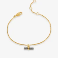 Mini Aventurine disco t-bar bracelet - Rachel Jackson - Silverado Jewellery