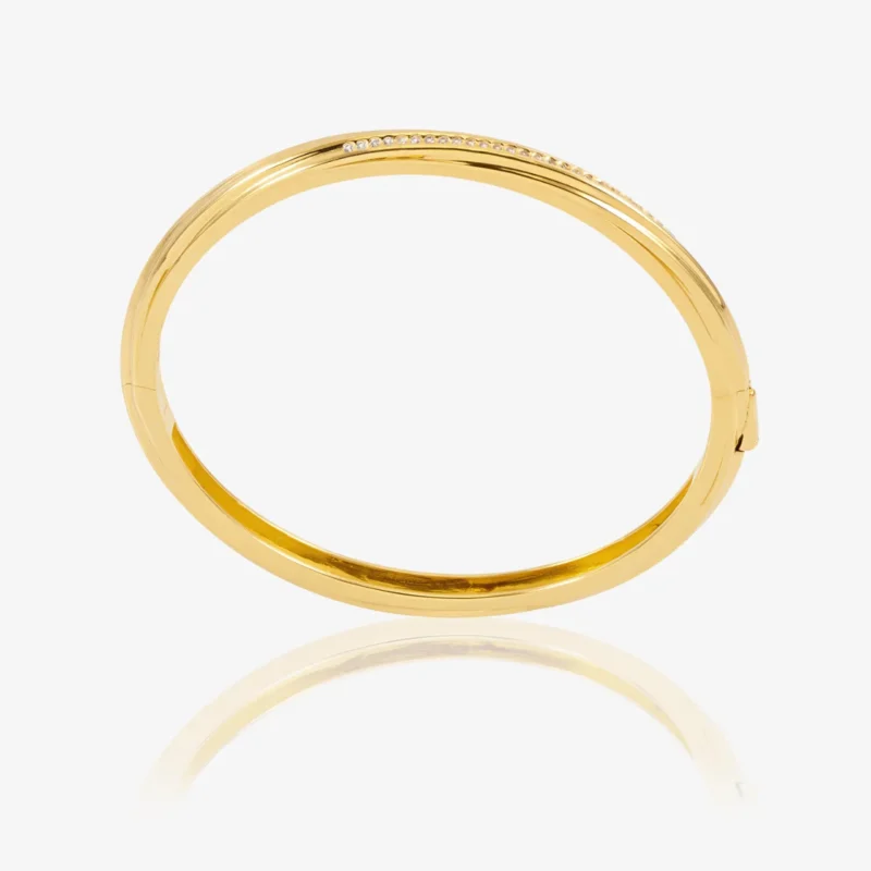 twisted hinged bangle - Rachel Jackson - Silverado Jewellery