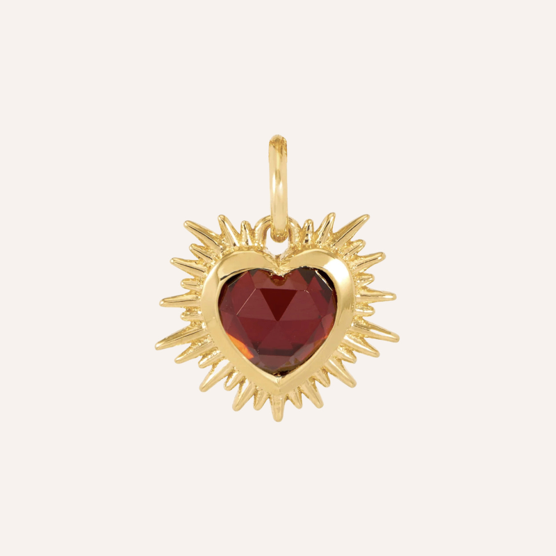 Sacred Heart Birthstone Necklace