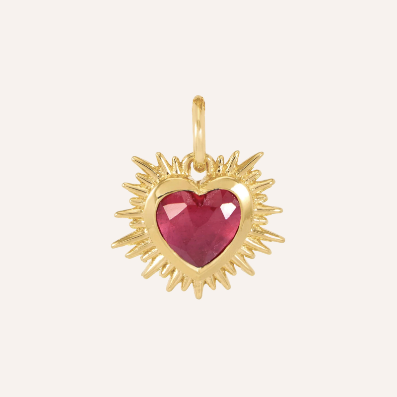 Sacred Heart Birthstone Necklace
