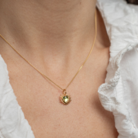 Sacred Heart Birthstone Necklace