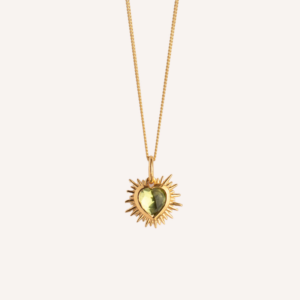 Sacred Heart Birthstone Necklace