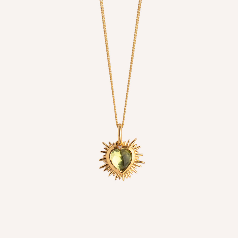 Sacred Heart Birthstone Necklace