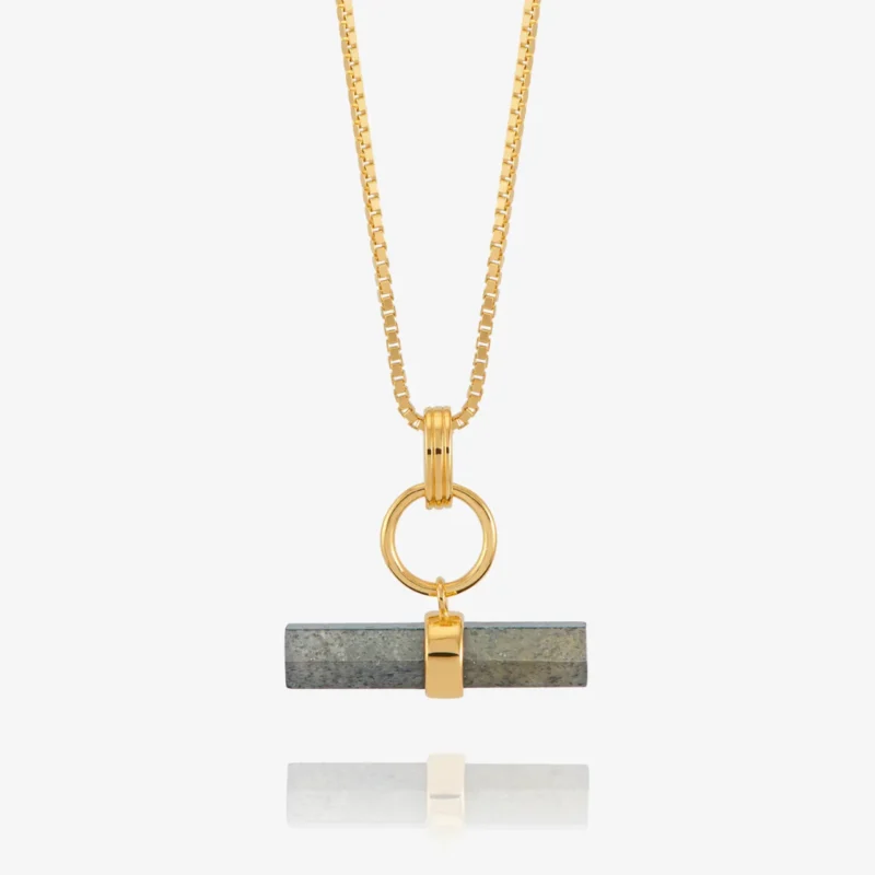 Aventurine t-bar necklace - Rachel Jackson - Silverado Jewellery