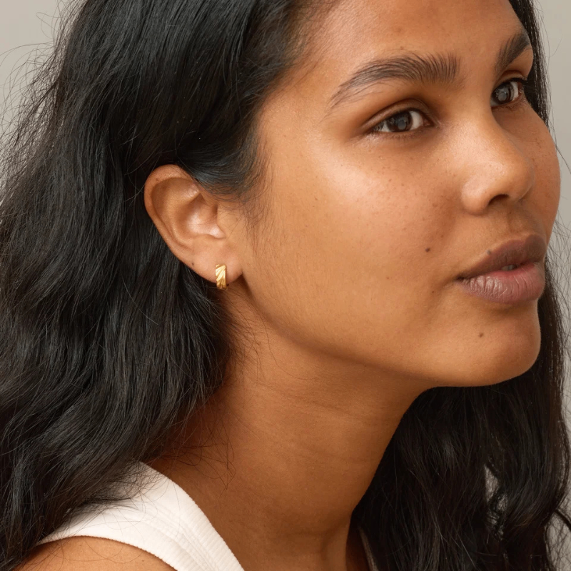 Mini Wave Hoop Earrings