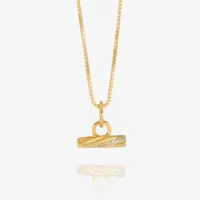 mini twisted t-bar necklace - Rachel Jackson - Silverado Jewellery