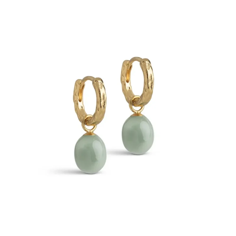 Significant sage hoop earrings - ENAMEL Copenhagen - Silverado Jewellery