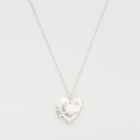 Silver Selene Moon Locket Necklace