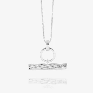 Silver twisted t-bar necklace - Rachel Jackson - Silverado Jewellery Silver twisted t-bar necklace - Rachel Jackson - Silverado Jewellery