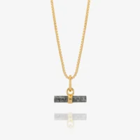 mini aventurine disco t-bar necklace - Rachel Jackson - Silverado Jewellery