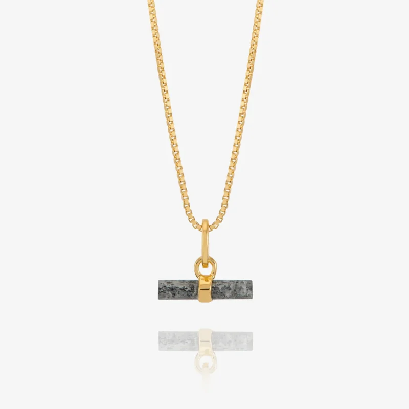 mini aventurine disco t-bar necklace - Rachel Jackson - Silverado Jewellery
