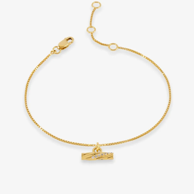 Mini twisted t-bar bracelet - Rachel Jackson - Silverado Jewellery Mini twisted t-bar bracelet - Rachel Jackson - Silverado Jewellery