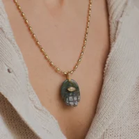 DSC_0729 Indian Agate Protective Hand Necklace