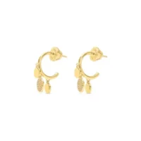 Disc Drop Hoop Earrings - Talis Chains - Silverado Jewellery