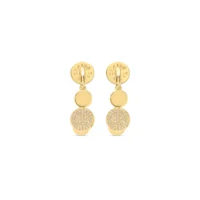 Disc Drop Hoop Earrings - Talis Chains - Silverado Jewellery
