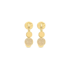 Disc Drop Hoop Earrings - Talis Chains - Silverado Jewellery